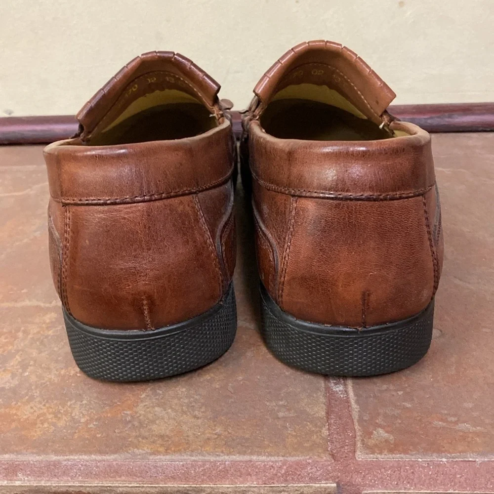 Florsheim Men Bramwell Tassel Slip-On Loafers Sz 13 D Cognac Brown All Leather
